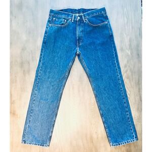 Levis 505 Straight jeans Loose original unisex riveted zip fly med wash 34x30